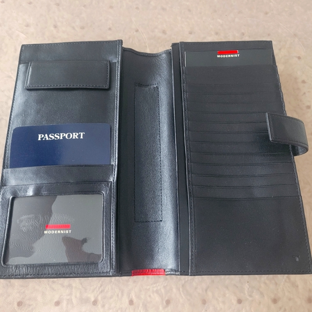 Tumi leather travel wallet